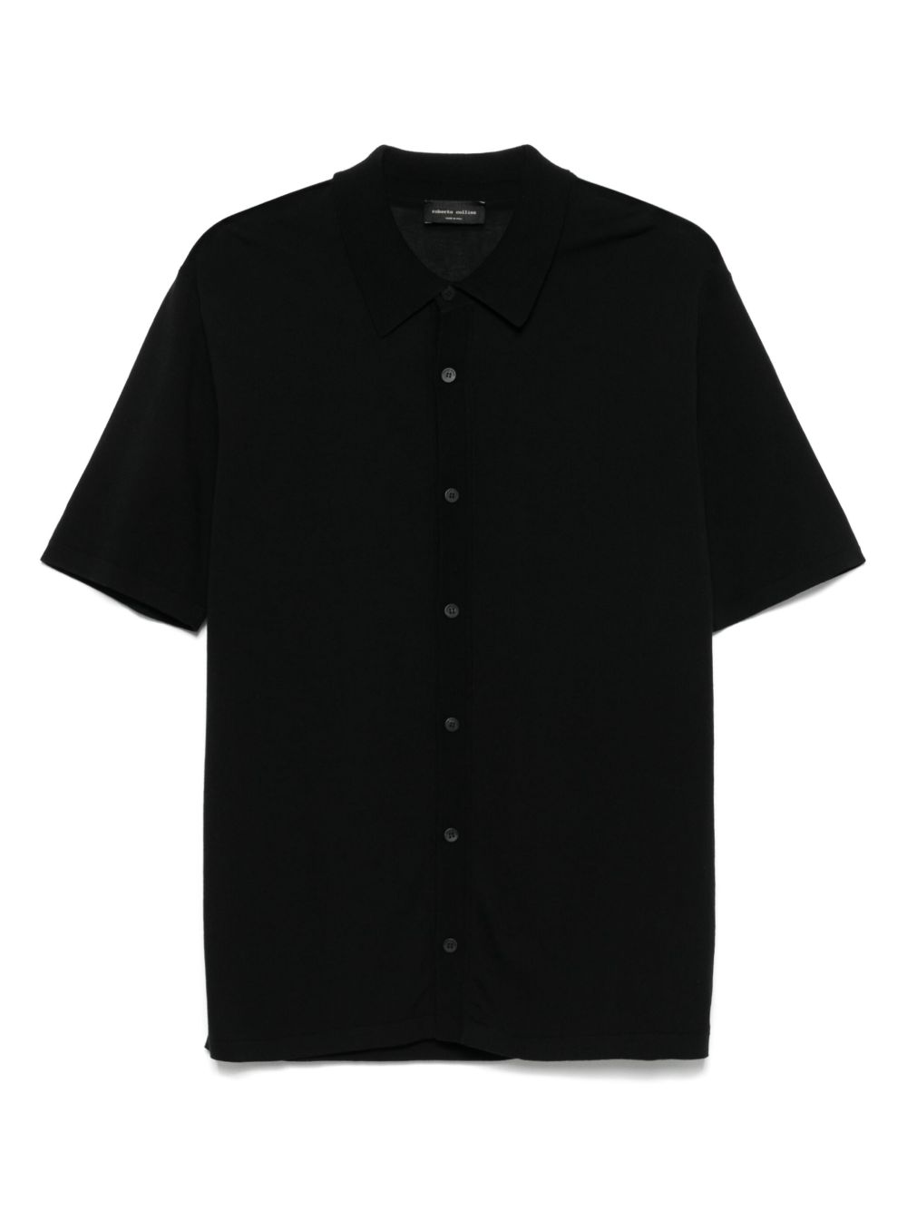 Tシャツ・カットソー Roberto Collina SS25 Knitted T-shirt (RB10021 RB1009) knitted s/l shirt man black - ROBERTO COLLINA - d — 2